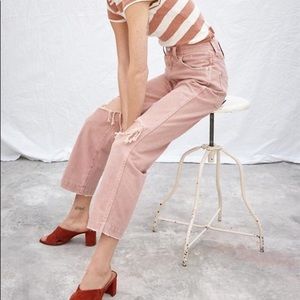 Madewell Dusty Pink Boyfriend Jeans